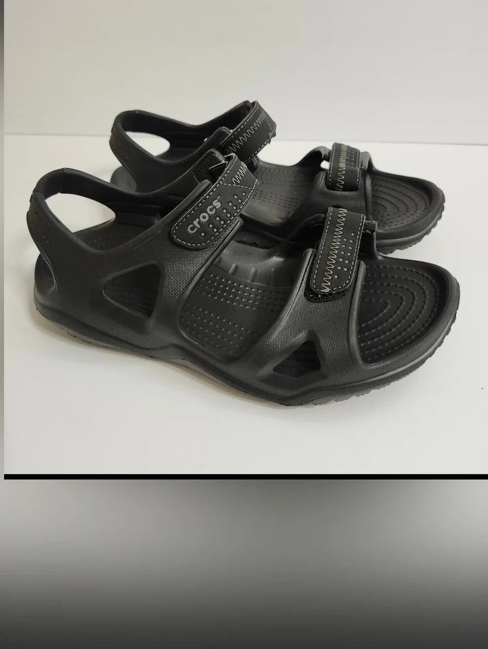 Crocs Swiftwater River Sandal '18 BLACK Adjustable Straps 203965  Mens Size 7M